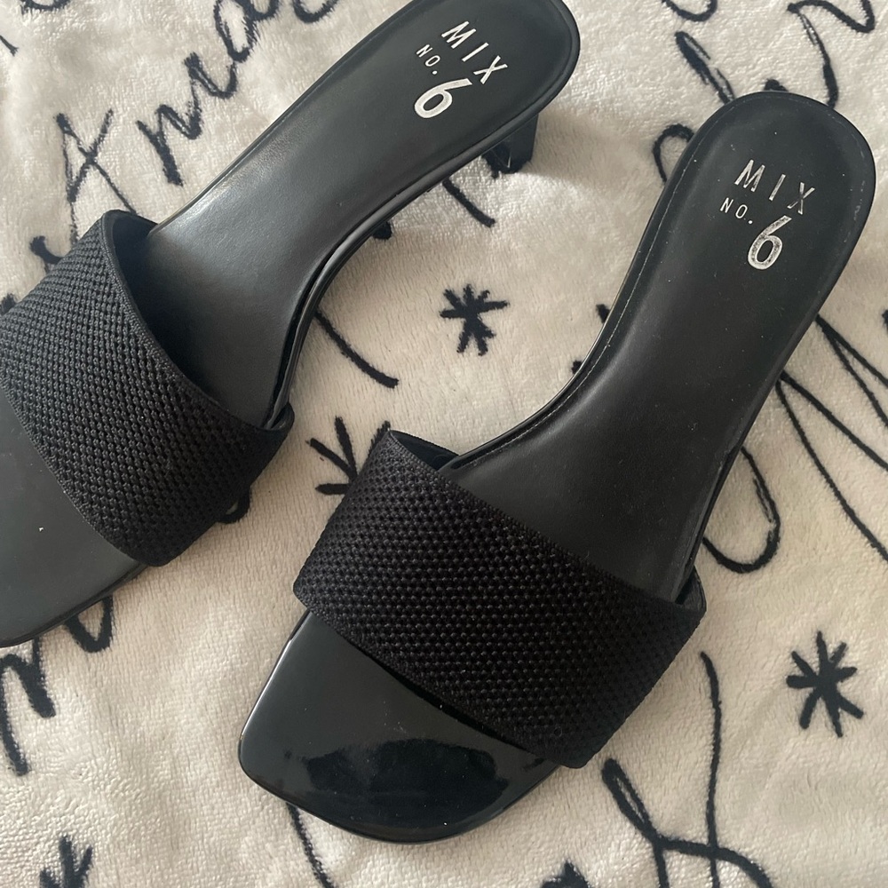 Mi Black Women's Slide Sandals